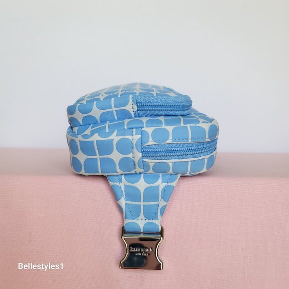 KATE SPADE Belt Bag Noel Jacquarded Printed Fabric Bag- Astral Blue color ⭐ - Picture 10 of 16